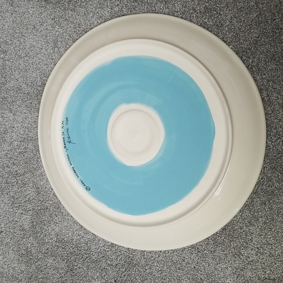 Mei Ming Ware Big Fish Home Decor Plate 16" Dia. Adorable Seaside Appropriate - Picture 3 of 10